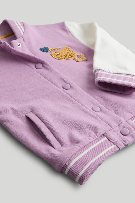 Lilac Fun Varsity Jacket