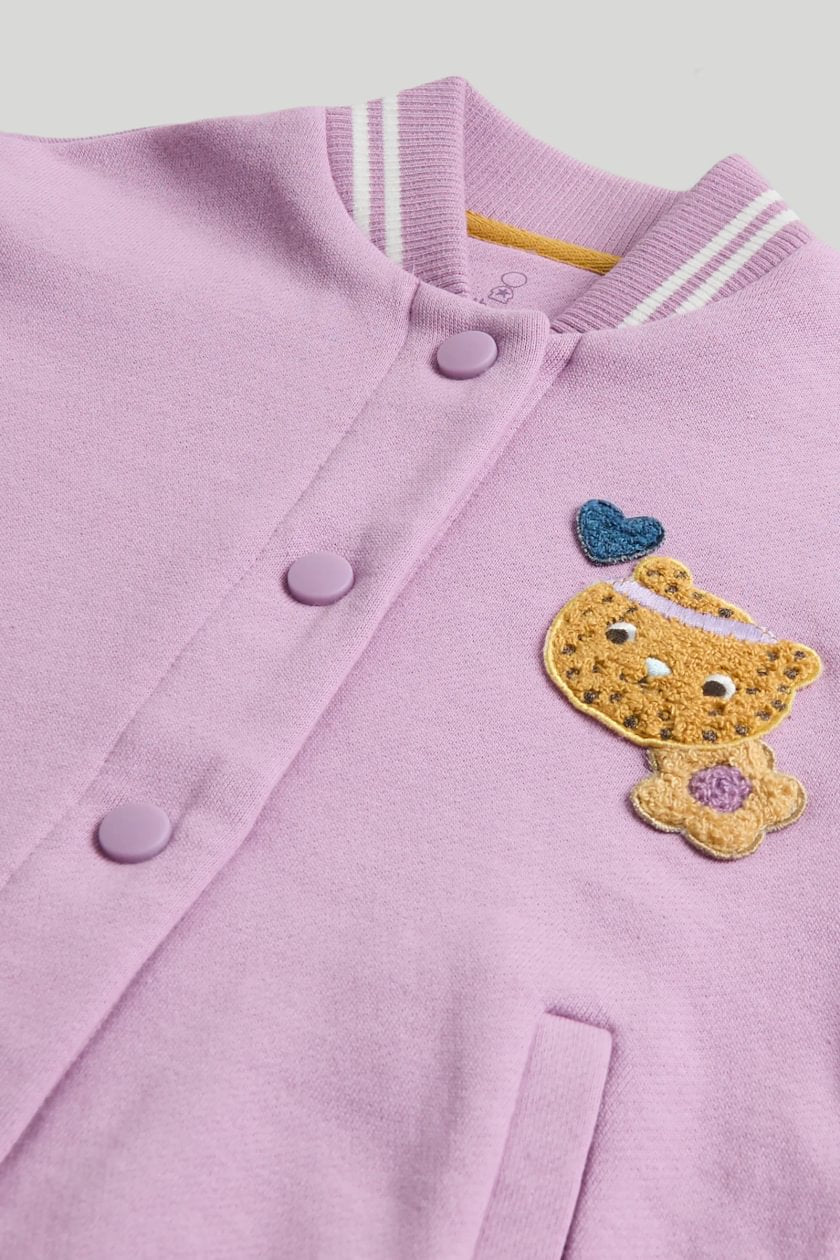 Lilac Fun Varsity Jacket