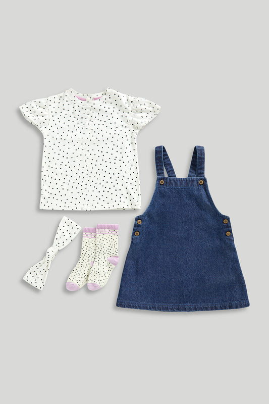 Pinny Dress 4-Piece Outfit Set