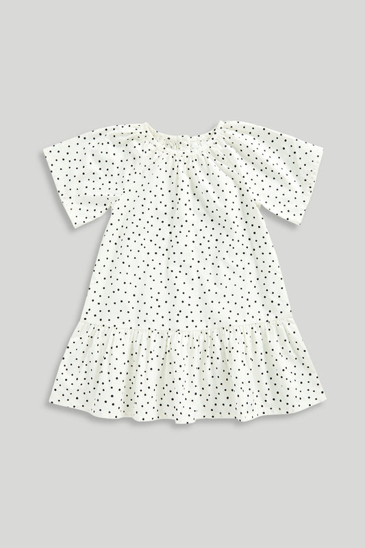 White Spotty Cotton Dress