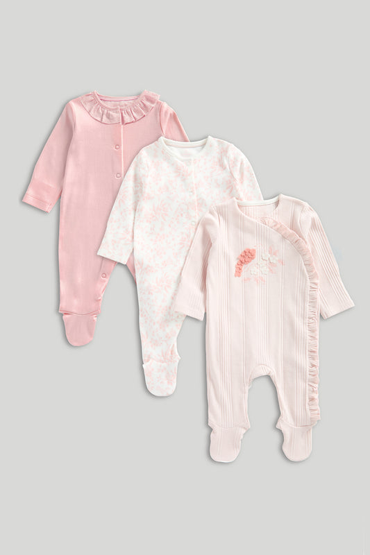 3 Pack Pink All-In-Ones