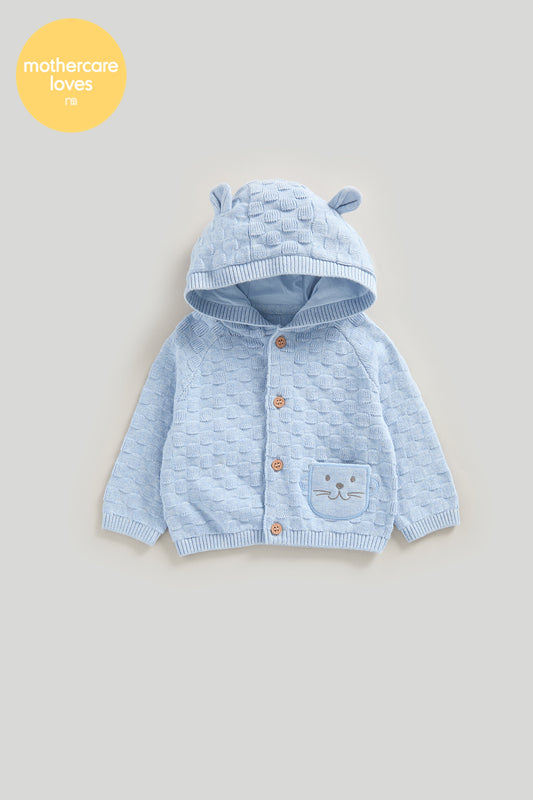 Blue Knitted Cardigan