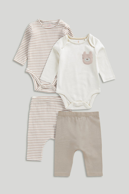 4-Piece Set Bodysuits And Joggers