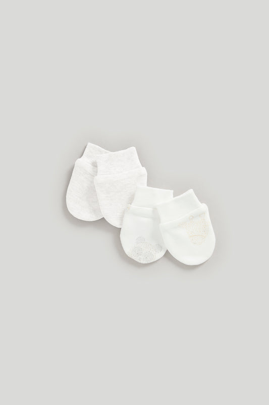 2 Pack Cotton Baby Mitts