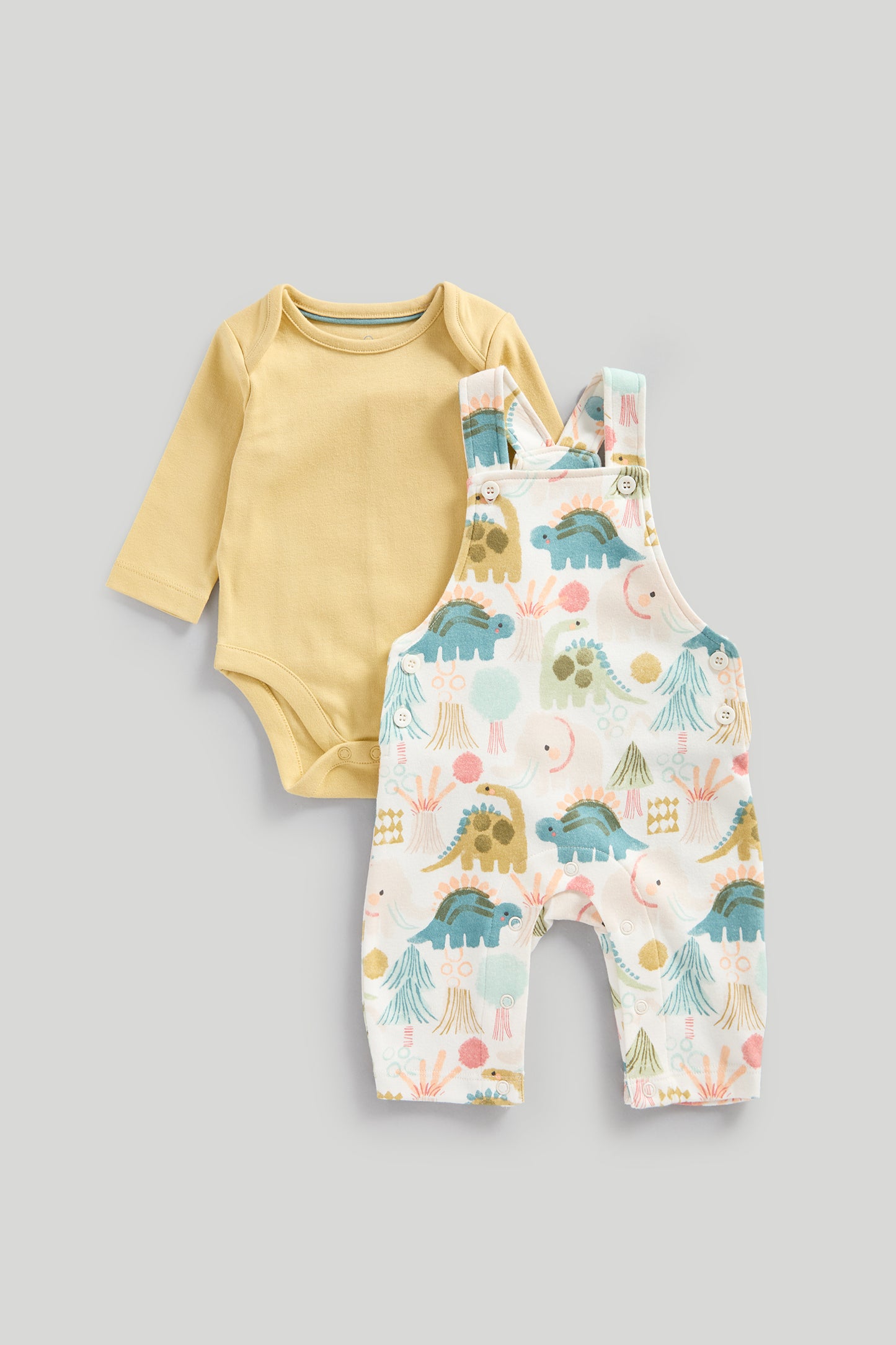 Dinosaur Dungarees And Bodysuit Outfit
