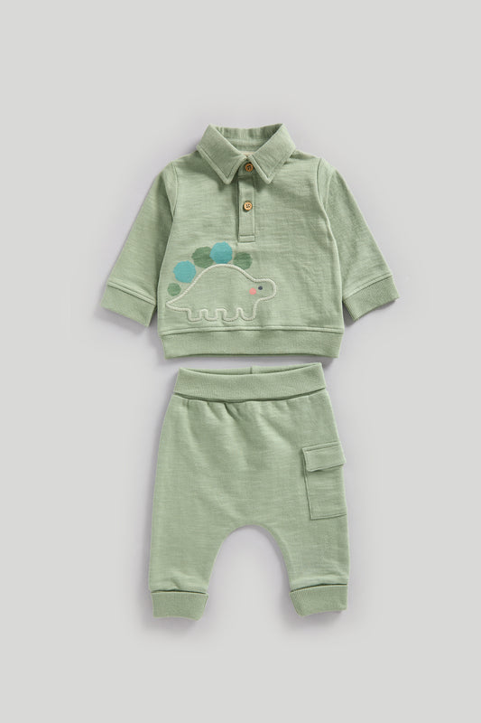 Green Dinosaur Sweatshirt And Joggers Outfit