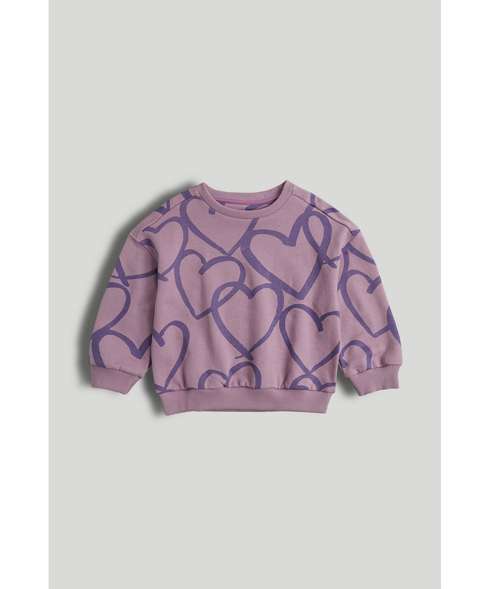Lavender Heart Sweat Top