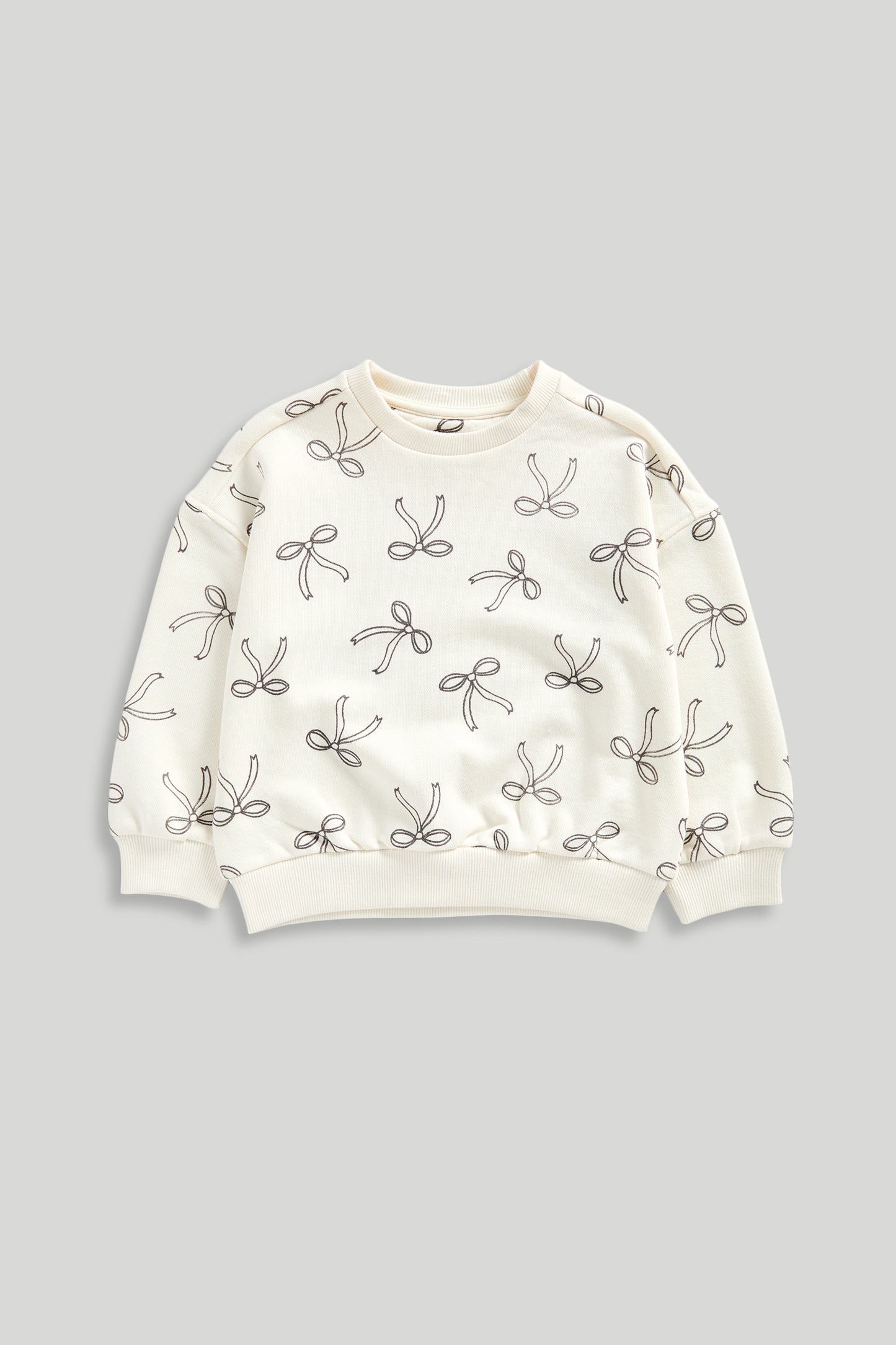 Cream Bow Sweat Top