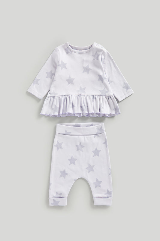 Lilac Extendable Leggings And T-Shirt Outfit
