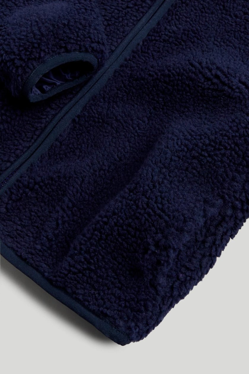Navy Borg Zip-Up Fleece