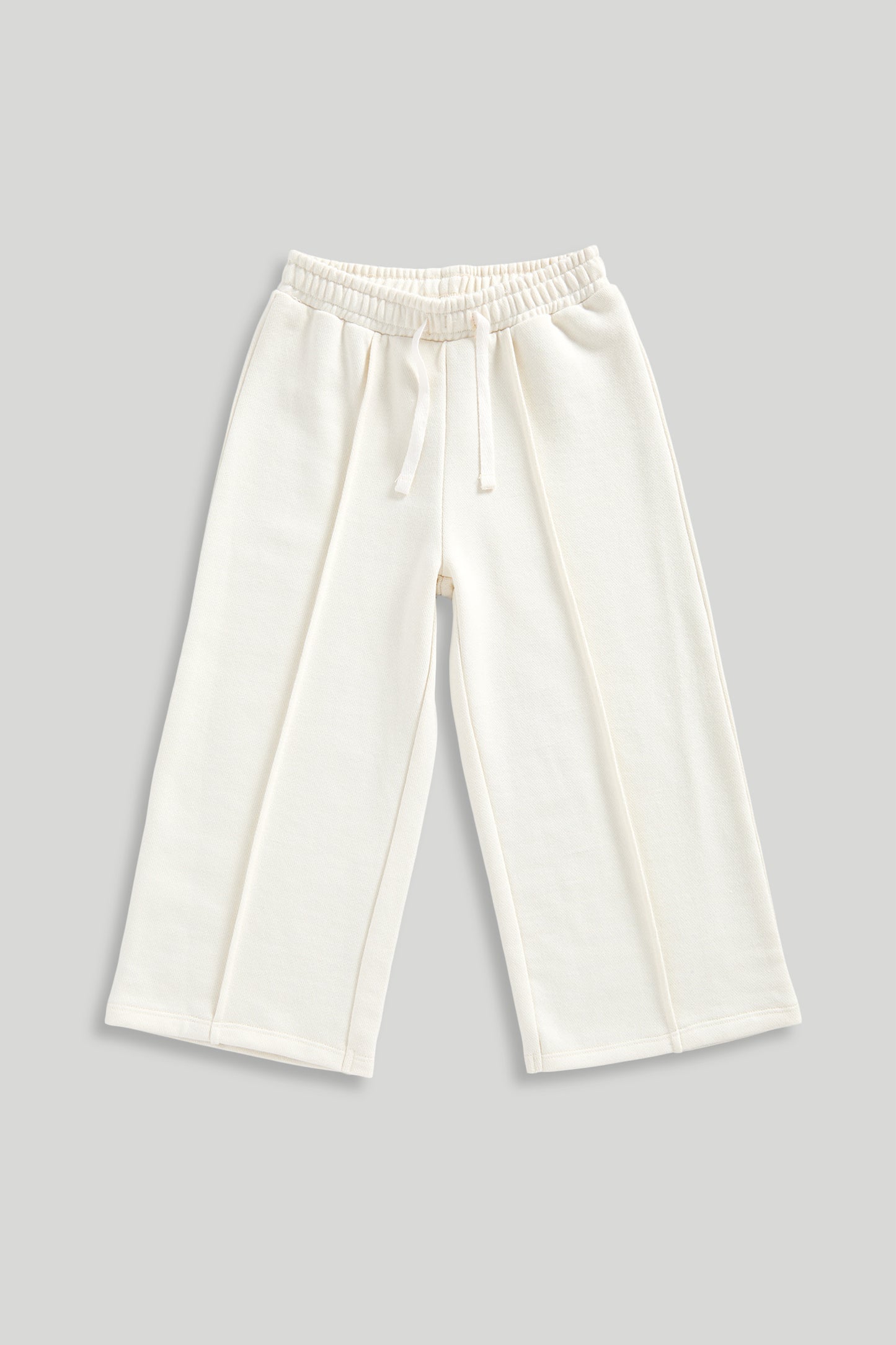 White Wide-Leg Joggers
