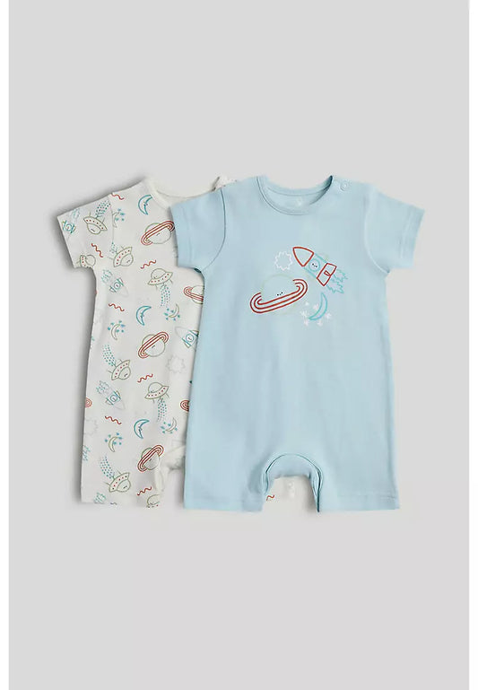 2 Pack Space Rompers