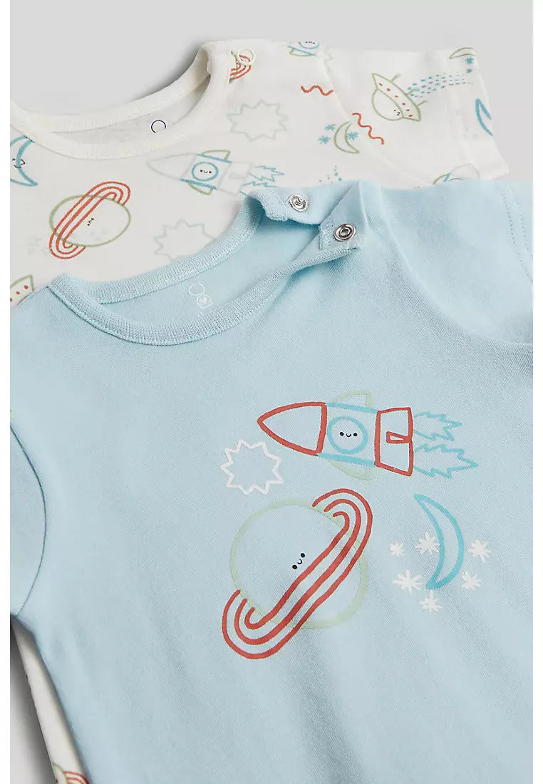 2 Pack Space Rompers