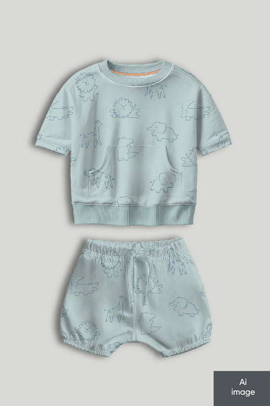 Safari Sweatshirt And Shorts Outfit