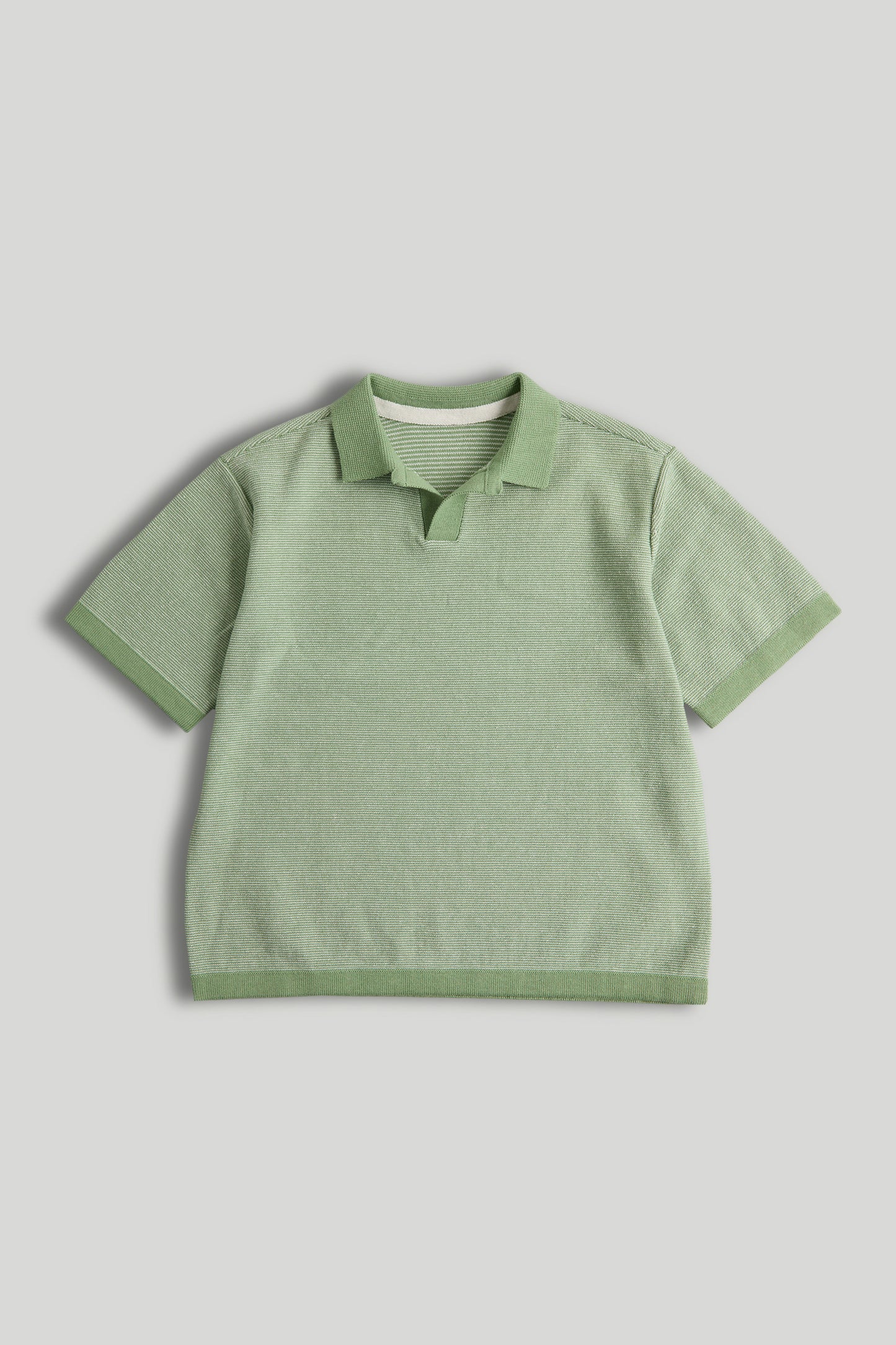 Green Knitted Polo Shirt