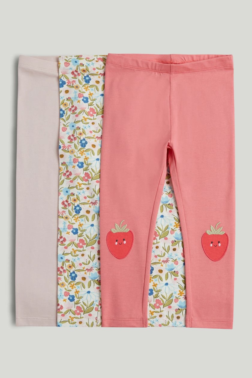 3 Pack Strawberry leggings