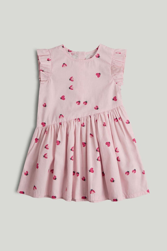 Pink Ladybird Cotton Dress