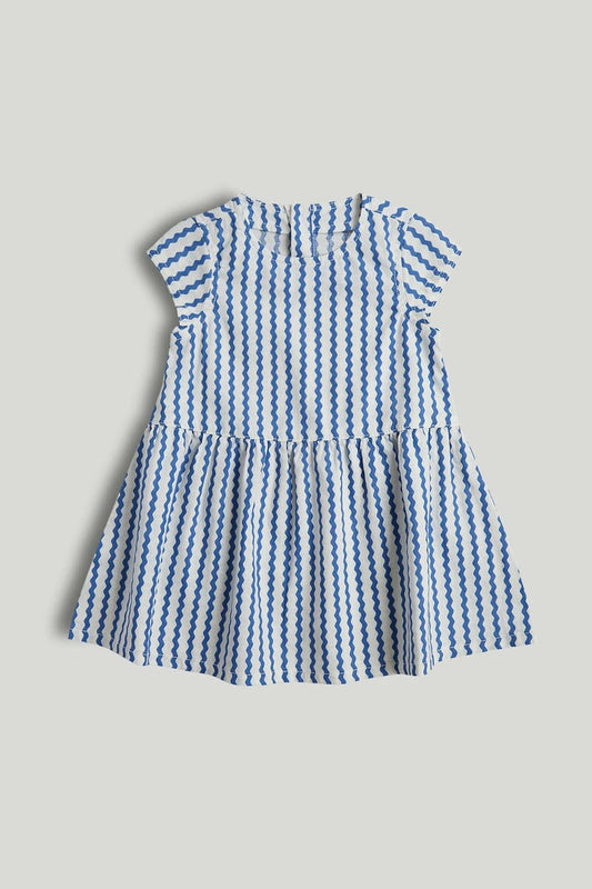 Linen-Look Striped Dress