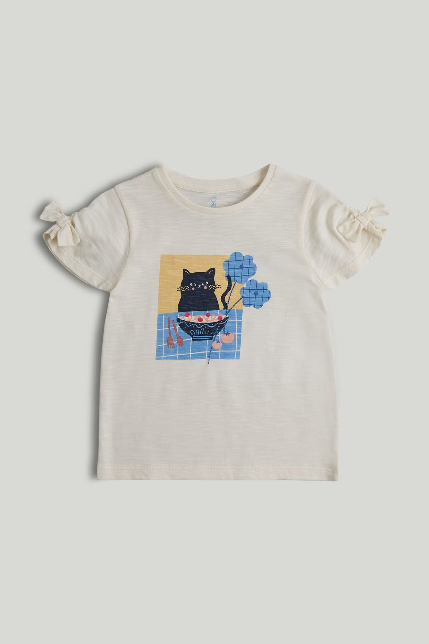 Cream Pasta Cat T-Shirt
