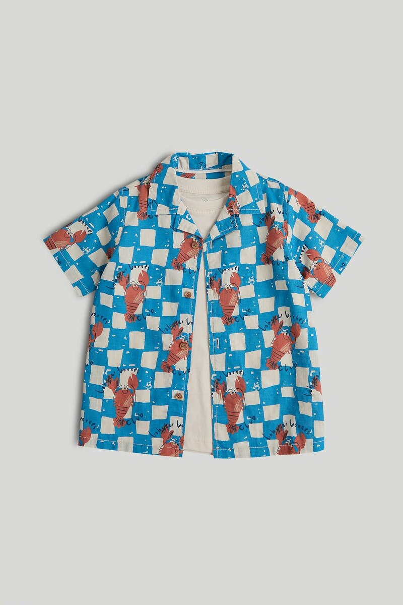 Checkerboard Shirt and T-Shirt Set