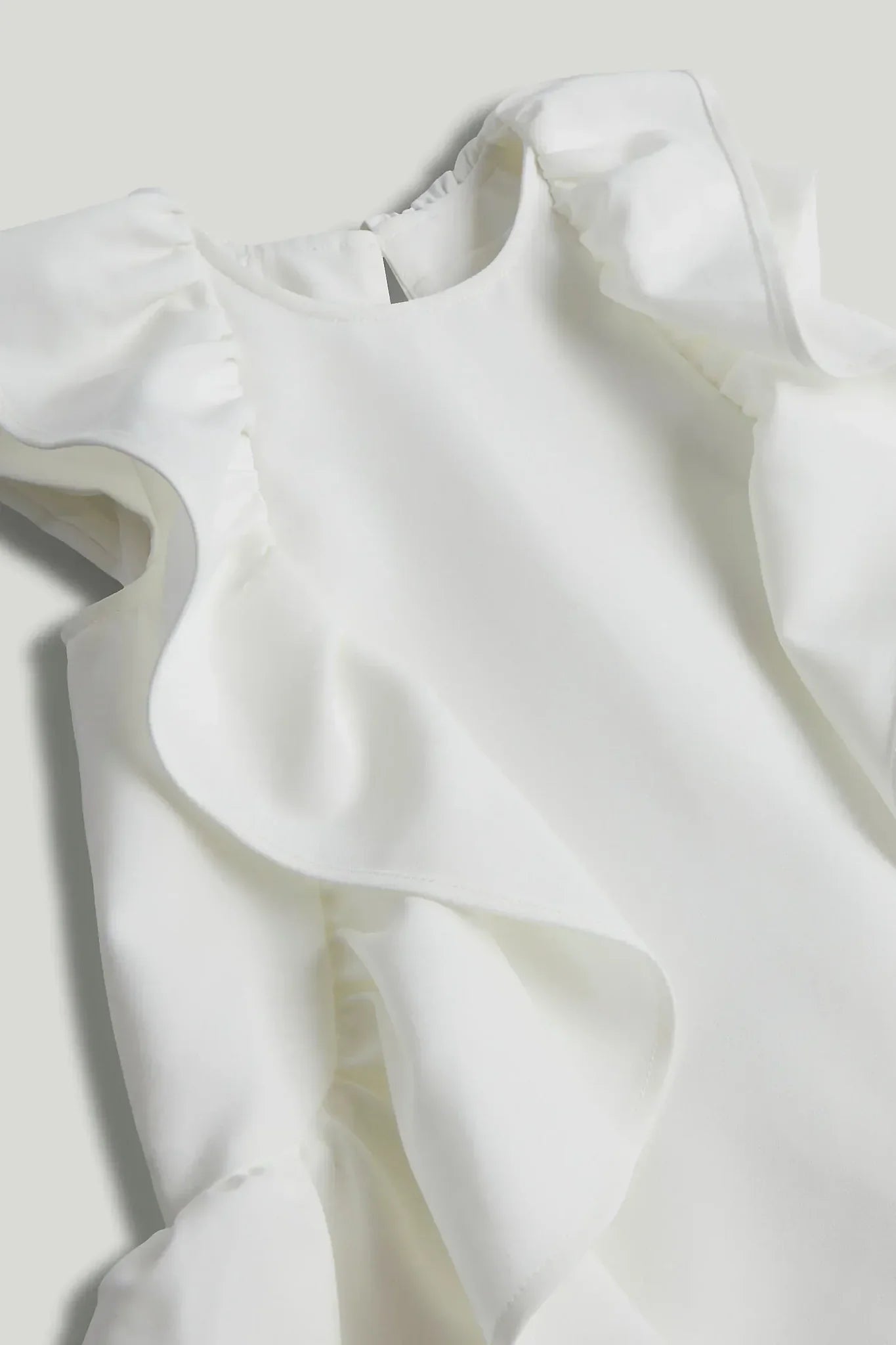 White Flutter Occasion Dress