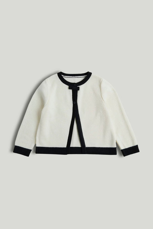 Cream Bow Cardigan