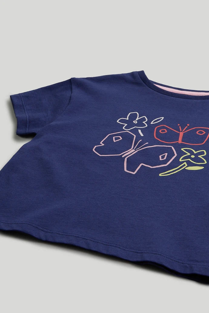 Navy Flower T-Shirt