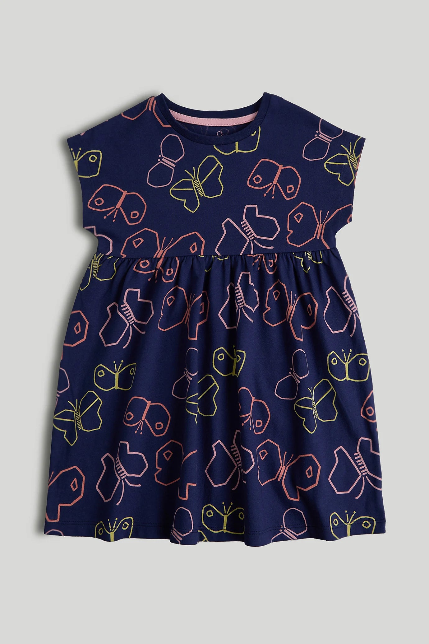 Navy Butterfly Jersey Dress