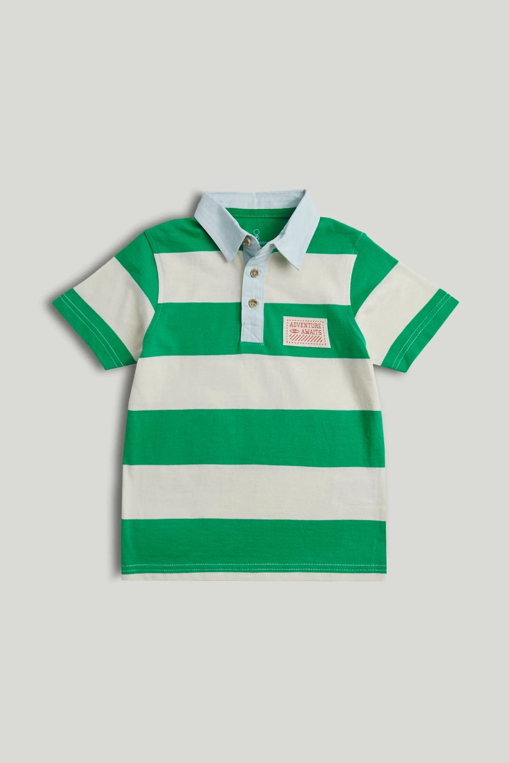 Green Striped Polo Shirt