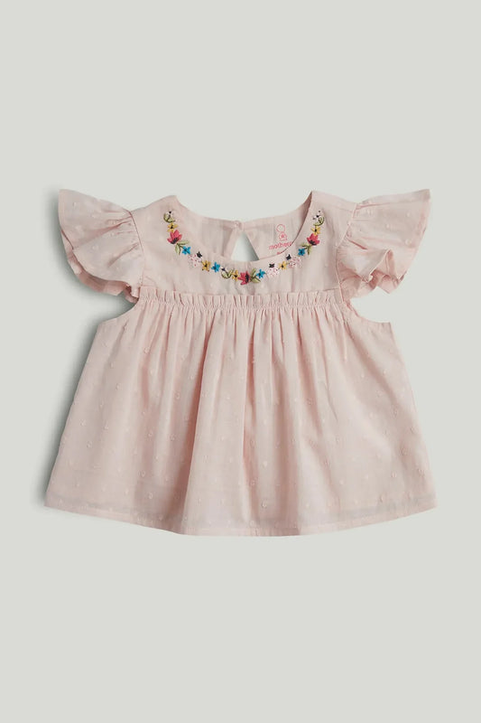 Pink Dobby Blouse