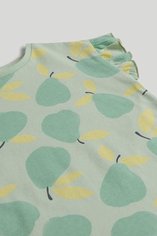 Green Pear Jersey Dress