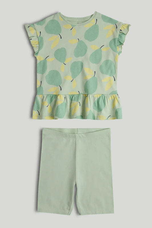 Green Pear Top and Legging Outfit