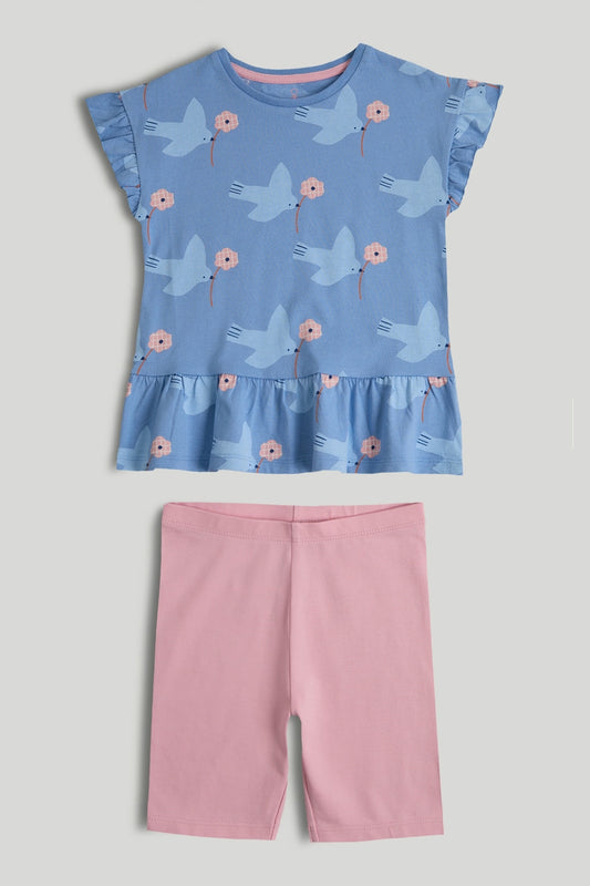 Bird Top and Legging Outfit