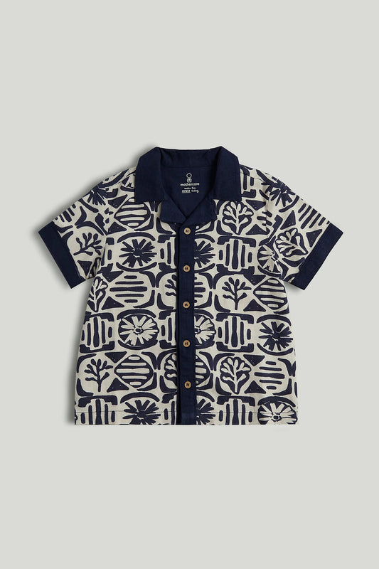 Blue Printed Shirt
