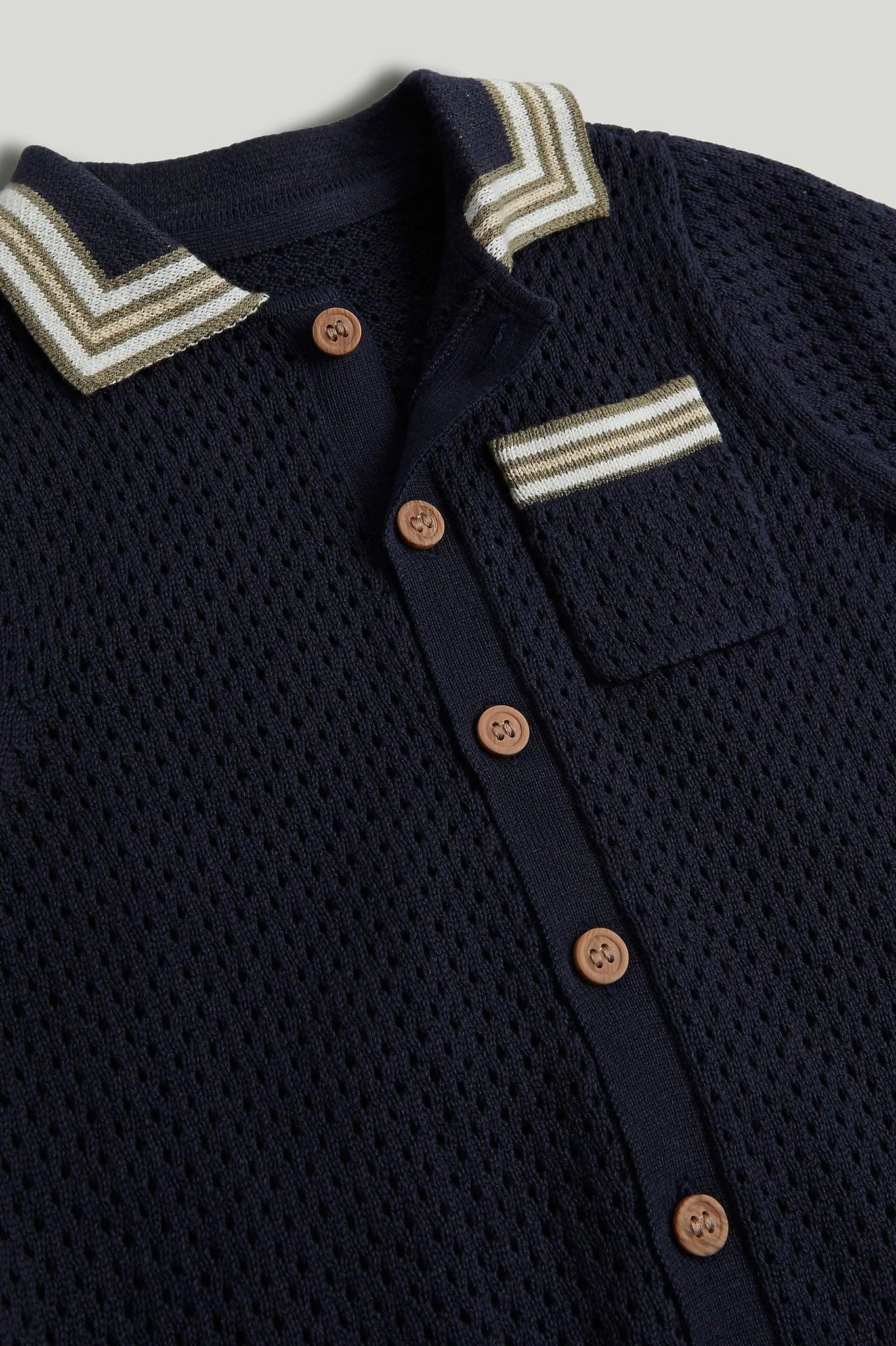 Navy Knitted Shirt