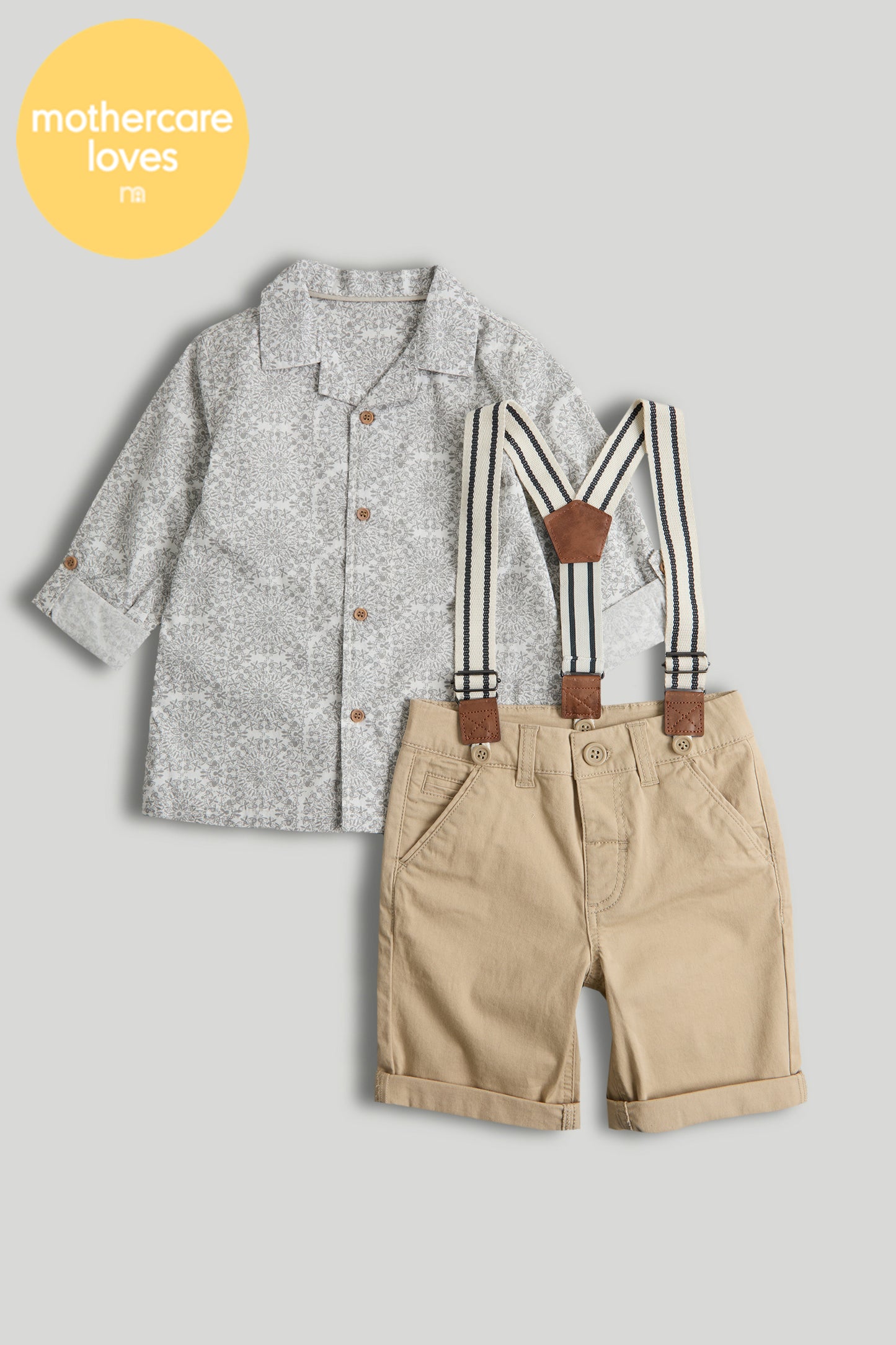 Shirt, Shorts and Braces Outfit