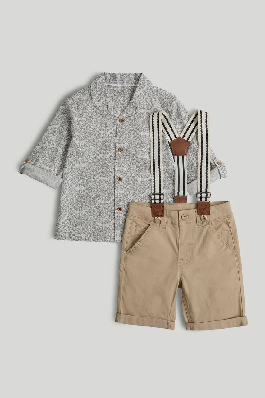 Shirt, Shorts and Braces Outfit