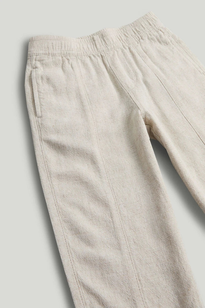 Stone Linen Blend Trousers