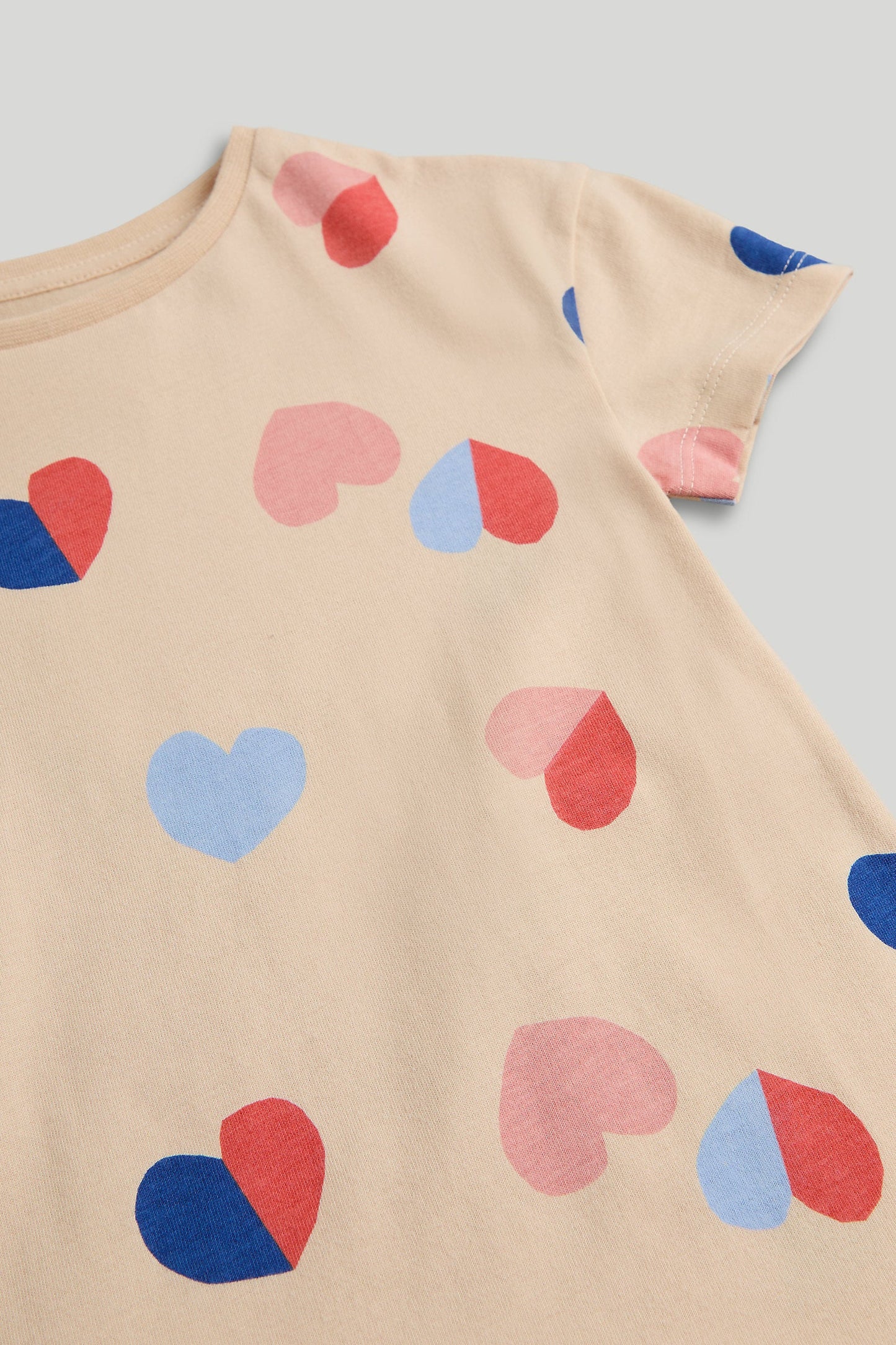 Peach Hearts Jersey Dress