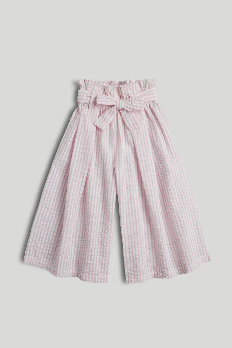 Pink Striped Culotte Trousers