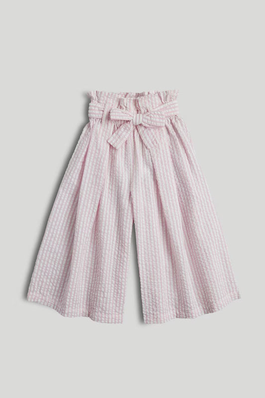 Pink Striped Culotte Trousers