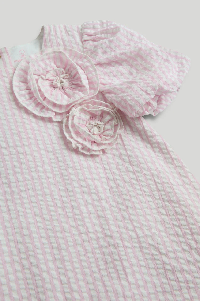 Pink Striped Cotton Dress