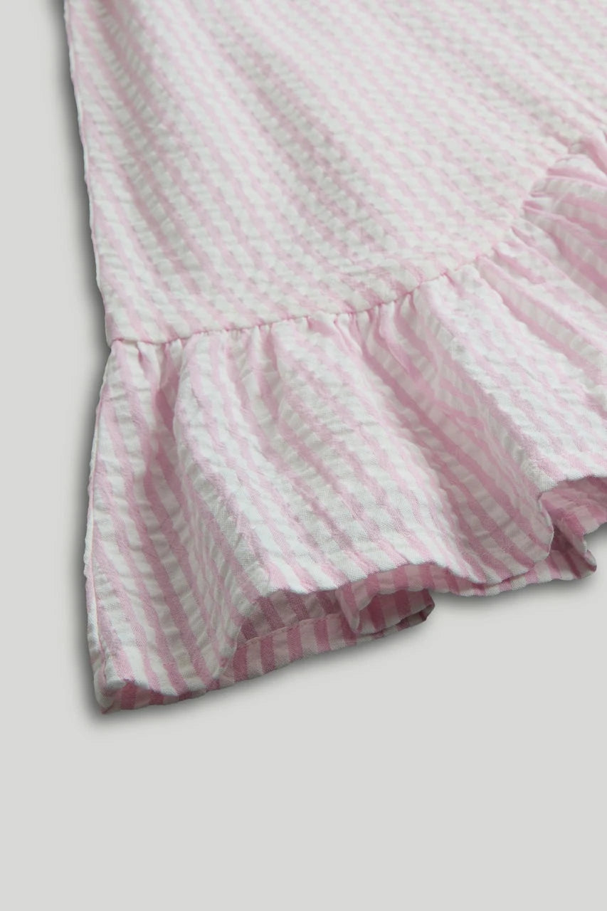 Pink Striped Cotton Dress