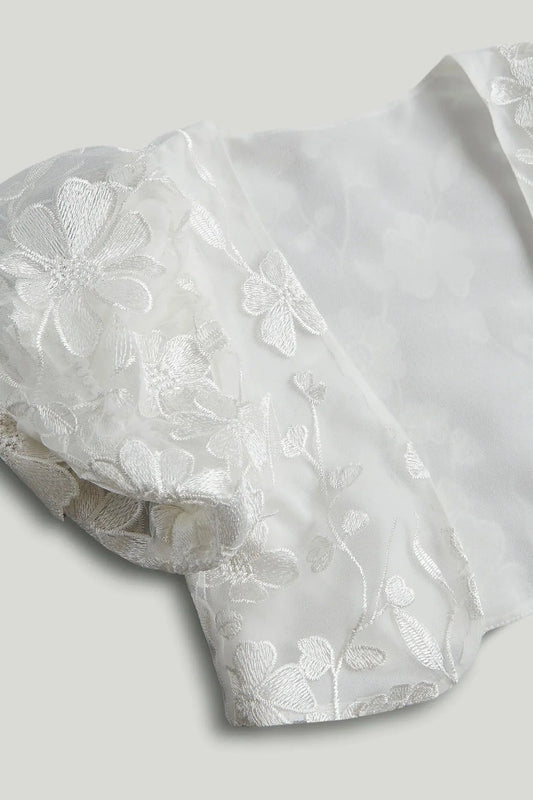 White Lace Bolero Jacket
