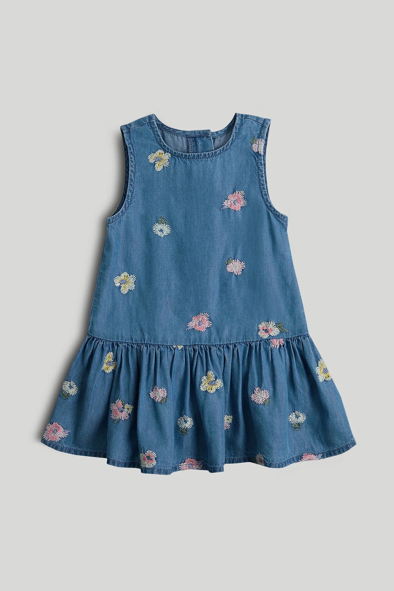Blue Embroidered Dress