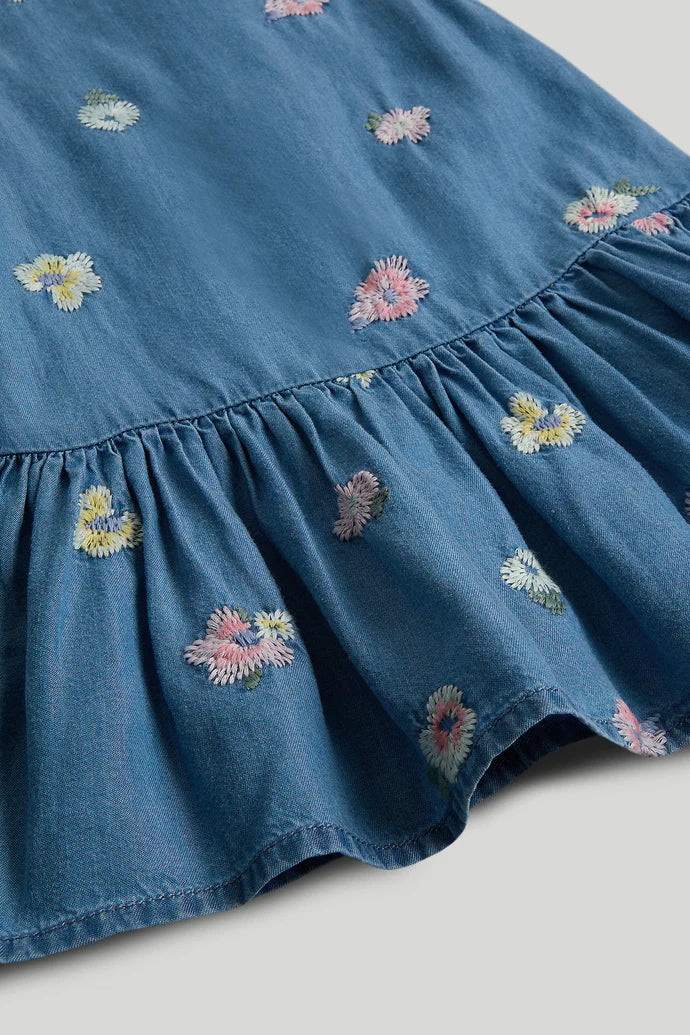 Blue Embroidered Dress