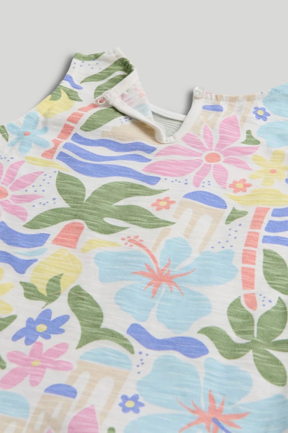 Tropical Print Jersey Dress