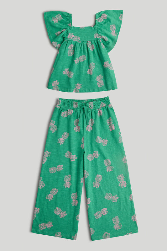 Green Top and Trousers Outfit