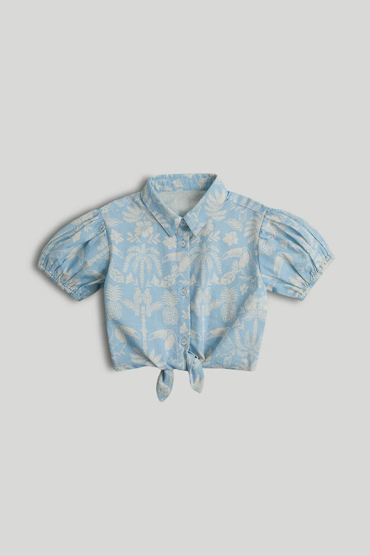 Blue Tropical Blouse
