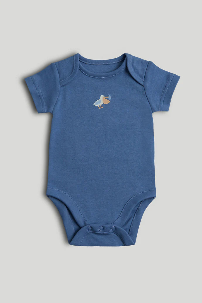 5 Pack Whales Short-Sleeved Bodysuits